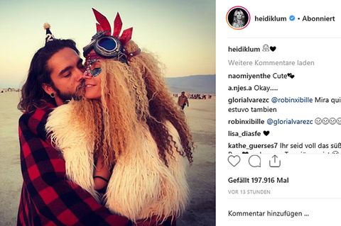 Verliebter Geburtstags-Schnappschuss: Tom Kaulitz und Heidi Klum