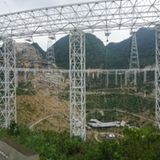 Der Bau des Teleskops im Jahr 2015.