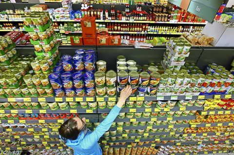 Suppen im Supermarkt