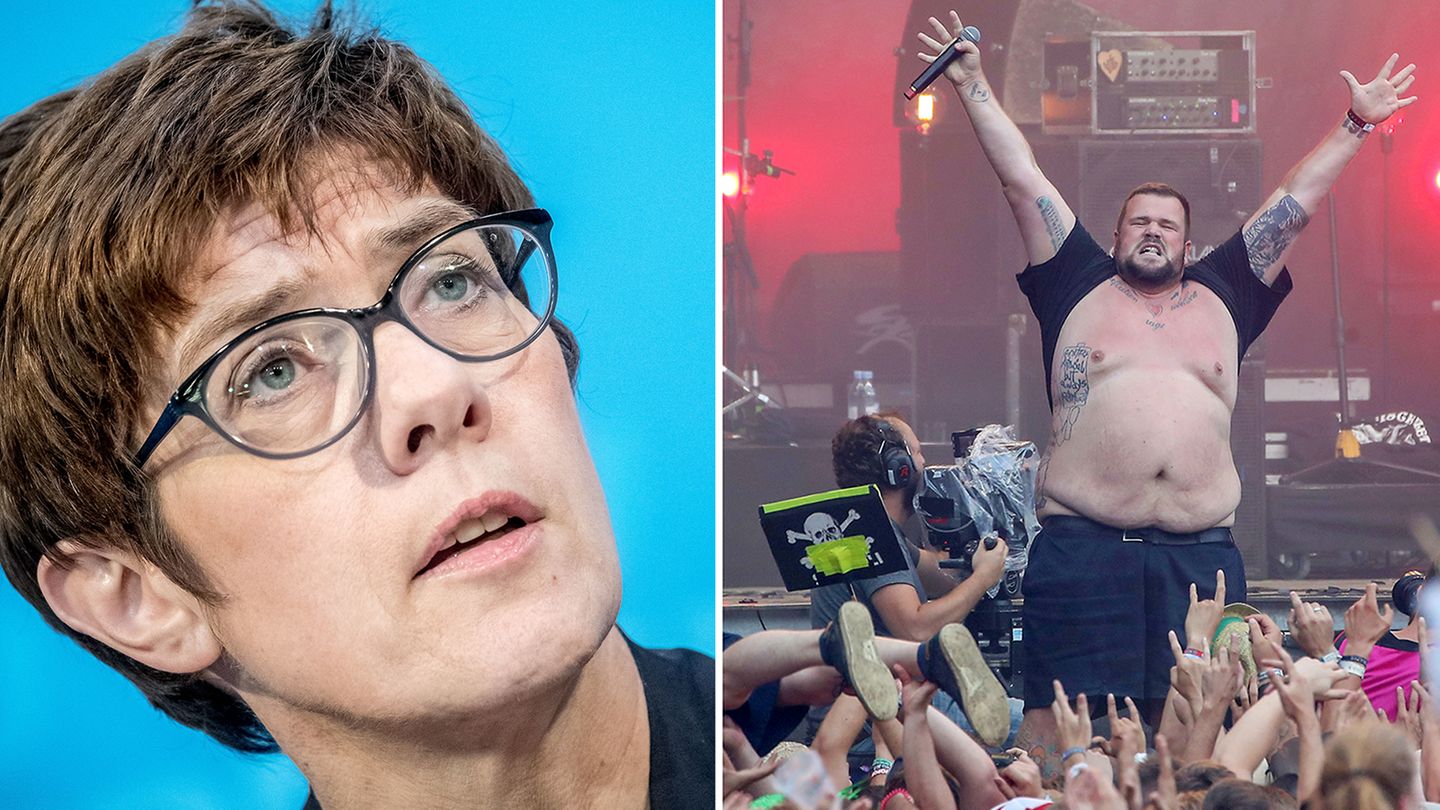 Annegret Kramp-Karrenbauer die Werbung des Bundespräsidenten wegen des Auftritts von Feine Sahne Fischfilet problematisch
