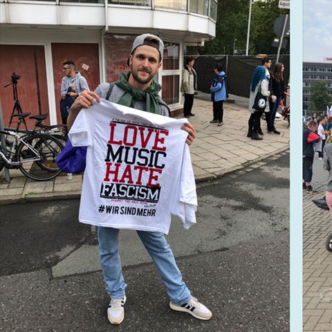 Alex und Laura sind gestern zum Konzert gekommen, um ein Zeichen zu setzen