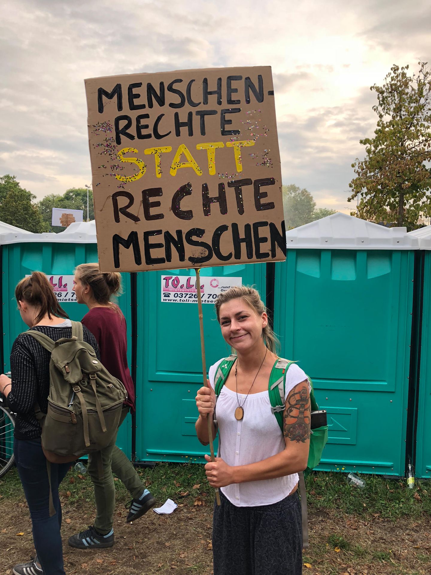 Stimmenfang auf der #WirSindMehr-Demo