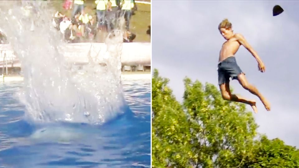 Beim "Death Diving" springen Sportler aus zehn Metern ins Wasser