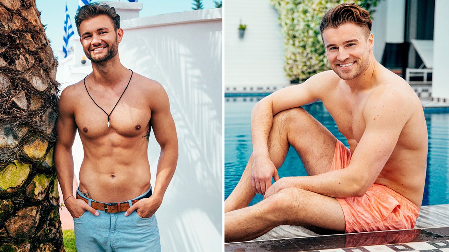 Daniel (l.) und Alex stehen im Finale der RTL-Show "Die Bachelorette"