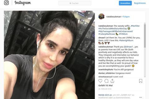 Octomum Natalie Suleman auf einem Selfie