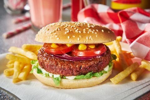 Der "blutende" Vegan-Burger der Firma "Moving Mountains"