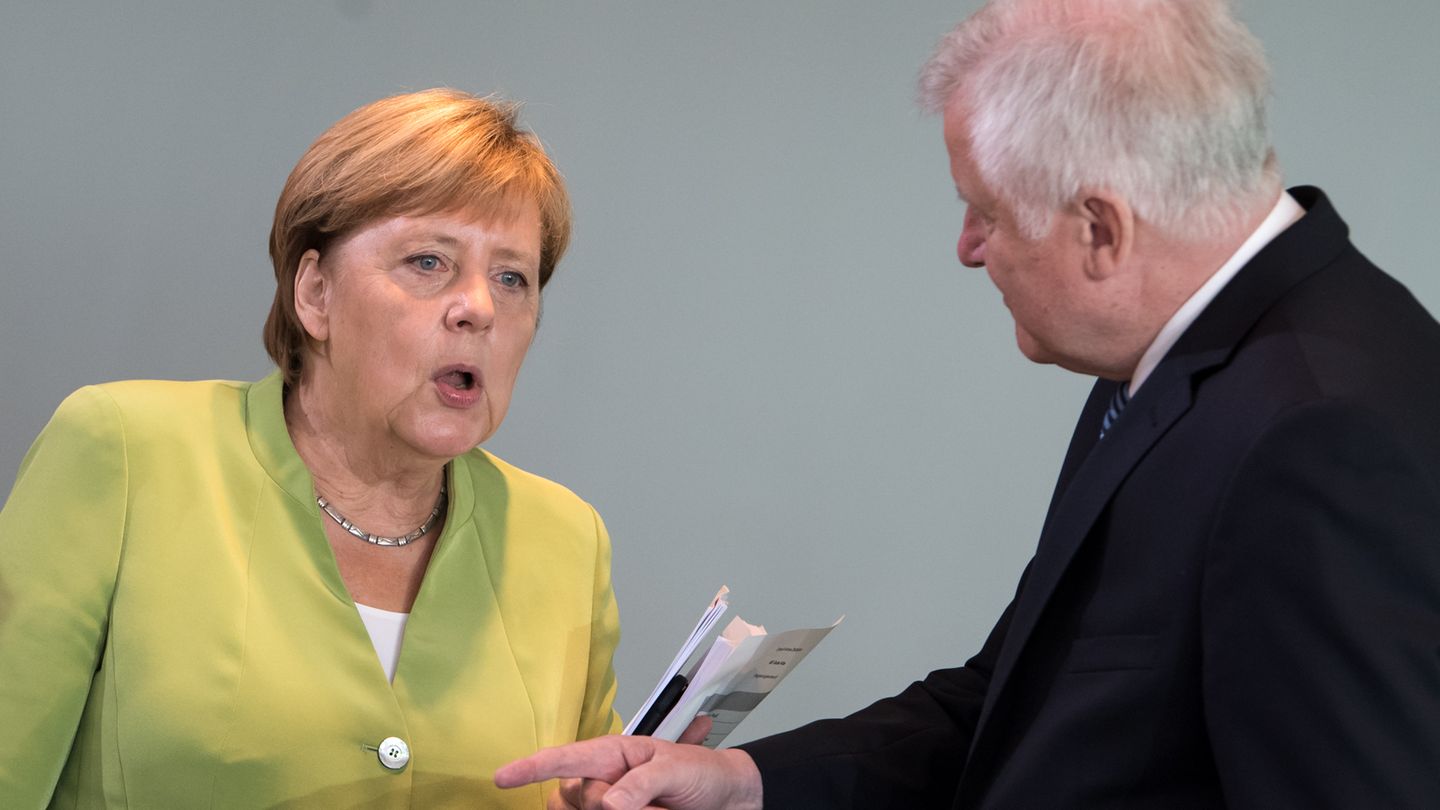 Bundeskanzlerin Angela Merkel und Innenminister Horst Seehofer im Bundeskanzleramt