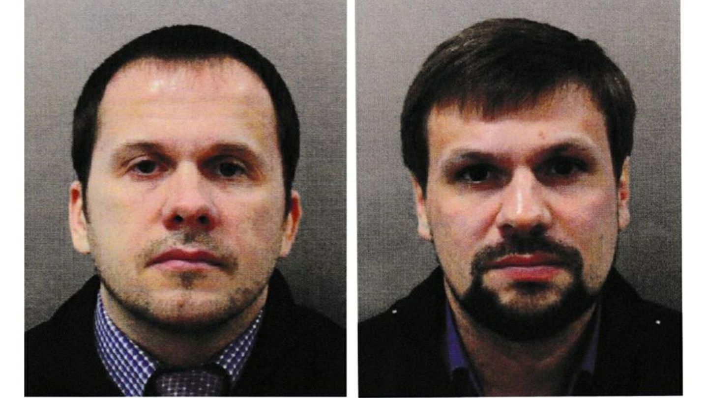 Skripal-Attentat: Mit diesen Fotos sucht Sctland Yard nach Alexander Petrow und Ruslan Boschirow.