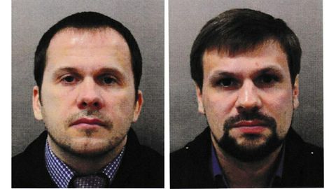 Skripal-Attentat: Mit diesen Fotos sucht Sctland Yard nach Alexander Petrow und Ruslan Boschirow.