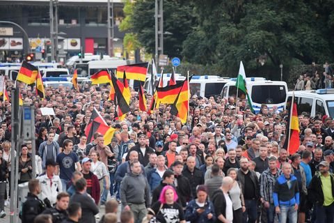 Demonstration des rechtspopulistischen Bündnisses Pro Chemnitz
