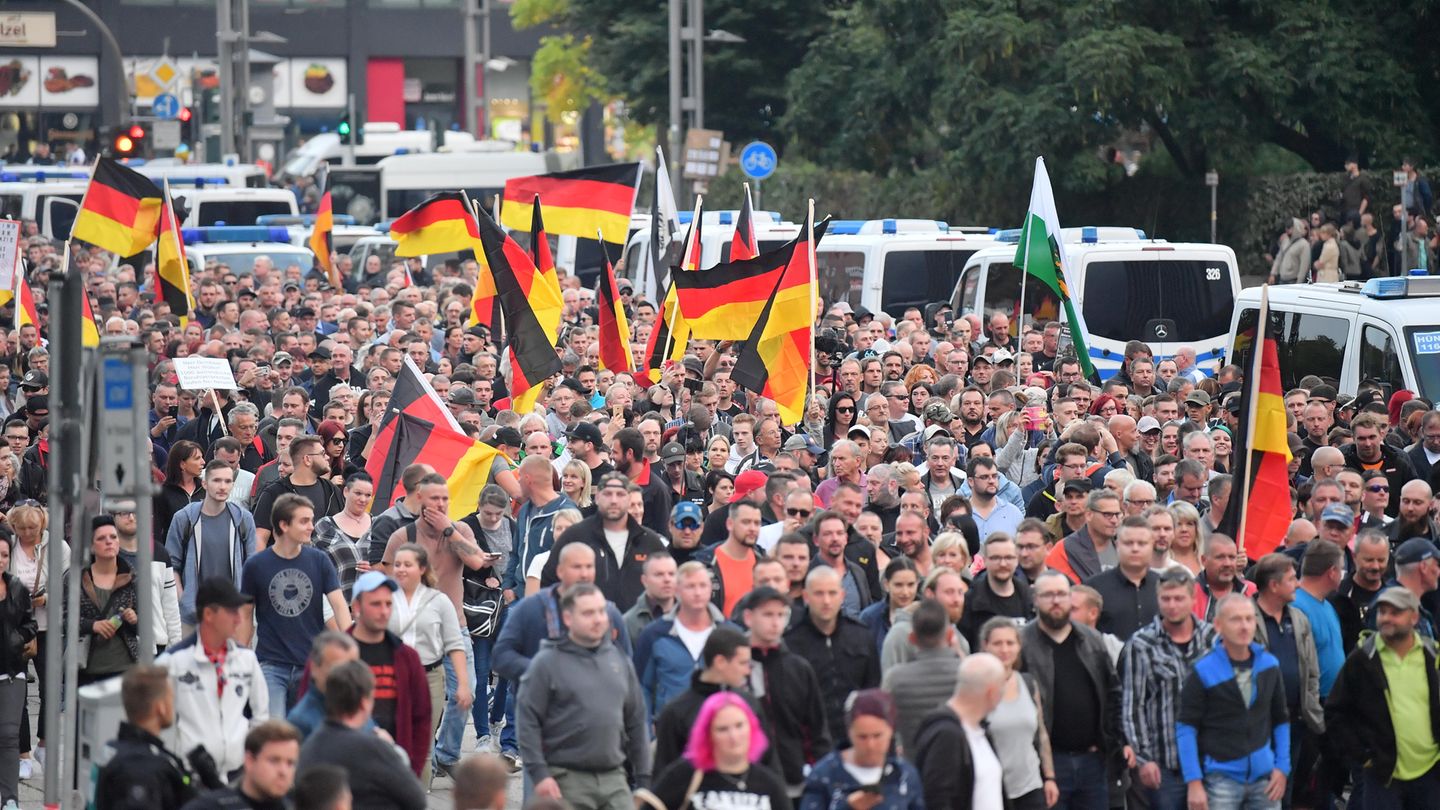 Demonstration des rechtspopulistischen Bündnisses Pro Chemnitz
