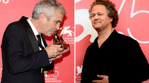 Alfonso Cuarón (l.) freut sich über seinen Goldenen Löwen, Florian Henckel von Donnersmarck ging leer aus