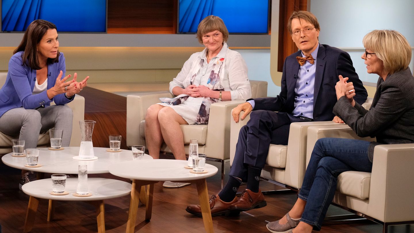 Anne Will diskutiert über Organspende mit Anita wolf, Karl Lauterbach und Alexandra Manzei