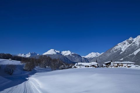 Ausblick auf eine Tiroler Winterlandschaft