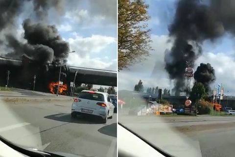#BullisDürfenNichtSterben: VW-Bus rollt brennend durch Stralsund – Mitleid unter Bulli-Liebhabern garantiert