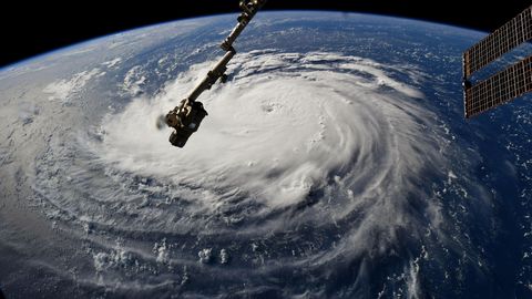 Blick aus der ISS auf den gewaltigen Hurrikan "Florence"