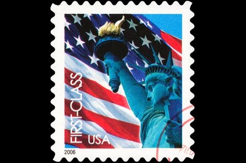 Eine amerikanische Briefmarke