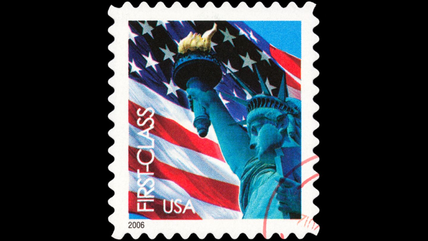 Eine amerikanische Briefmarke