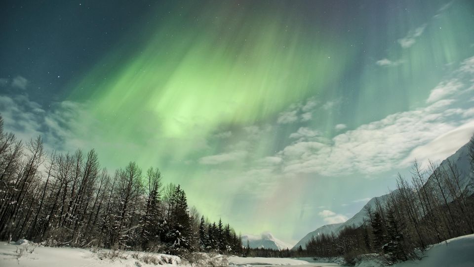 Schnee und Eis sind der Lichtblick während der Polarnacht