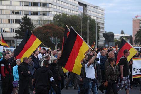 Protest rechter Gruppen durch Chemnitz