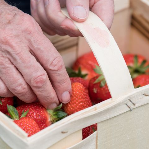 Korb mit Erdbeeren