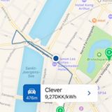 Der Strompreis an einer Ladestation in Kopenhagen beträgt rund 1,24 Euro pro Kilowattstunde