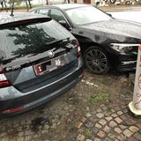 Auch das ist die Realität: eine zugeparkte Ladesäule in Kopenhagen