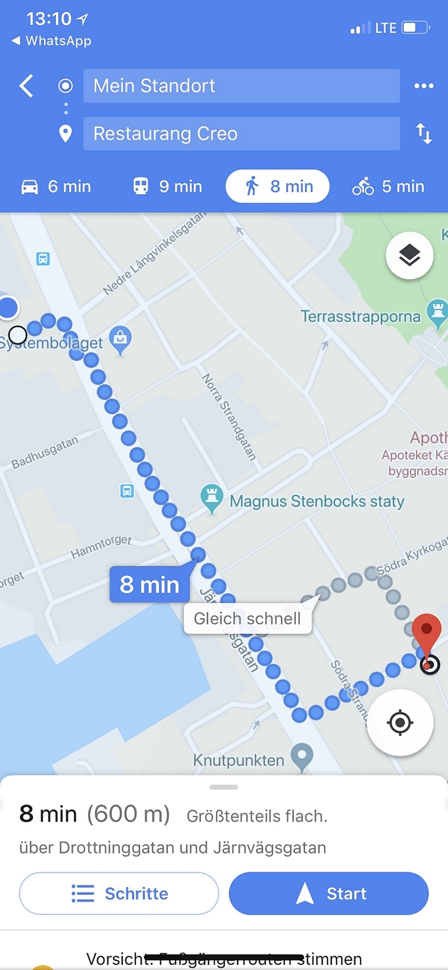 Nicht immer befinden sich die Ladesäulen in unmittelbarer Nähe des Ziels
