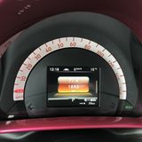 Die Reichweitenanzeige während der Fahrt zeigt, dass die die Angabe zu Beginn der Reise korrekt war