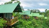 La Tigra Rainforest Lodge   Hier haben die Gäste in der Nähe des Vulkans Arenal mehr als nur ein Dach über dem Kopf:  Wer bei Adolfo in den freistehenden Zeltbungalows auf Stelzen in der Natur eincheckt, wird Teil des Regenwaldprojektes. Nachhaltigkeit wird hier von den Gastgebern und Touristen gelebt, die auf dem Grundstück einen Baum pflanzen können und so einen eigenen Beitrag zur Wiederaufforstung einer brachliegenden Fläche leisten. Mehr als sieben Hektar sind inzwischen auf diese Weise schon begrünt worden. Infos: www.latigralodge.com