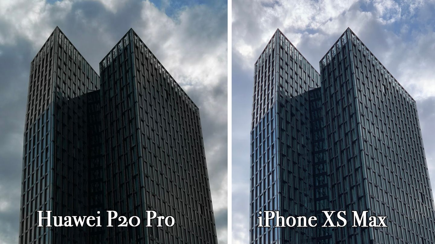Zum Vergleich: Die Tanzenden Türme vom Weiten, wenn die "Himmel"-Automatik beim Huawei P20 Pro nicht anspringt. Das Bild ist dann deutlich realistischer.
