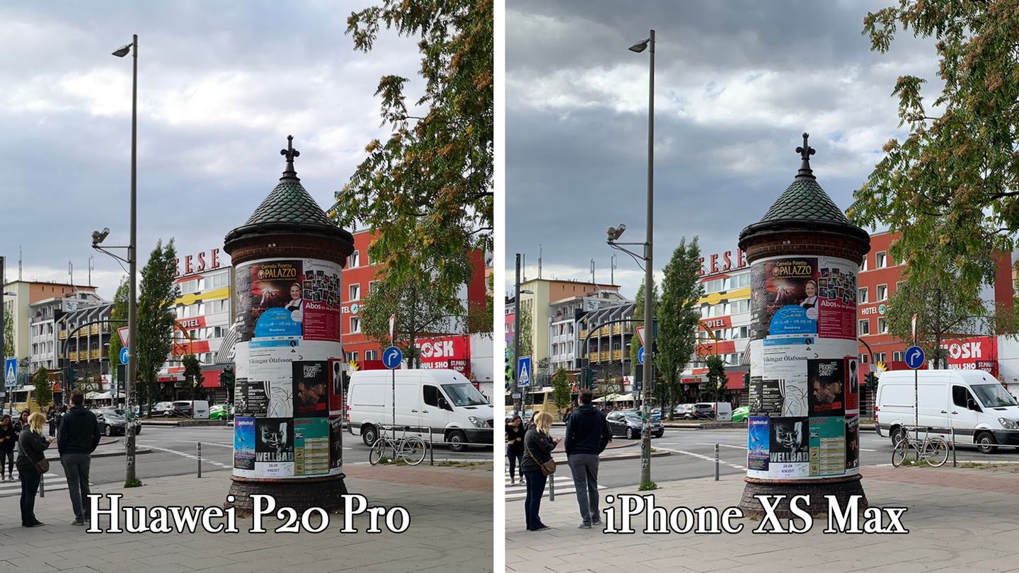 Dieselbe Szene, zwei verschiedene Stimmungen. Der größte Unterschied ist beim Himmel - hier fängt das iPhone mehr Details ein. Verantwortlich dafür ist das "Intelligente HDR", das exklusiv auf dem iPhone XS und XS Max erhältlich ist.