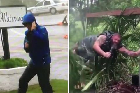 Hurrikan "Florence": #Weathergate: Twitter-Nutzer imitieren die dramatische Vorstellung des TV-Reporters
