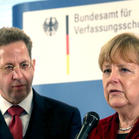 Hans-Georg Maaßen und Bundeskanzlerin Angela Merkel im Oktober 2014