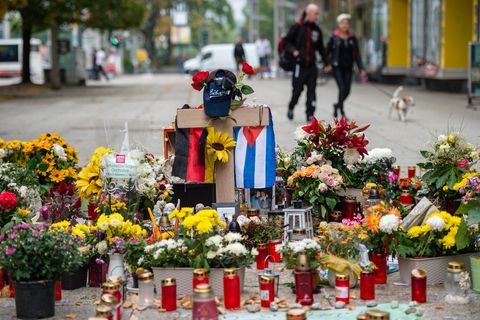 Gedenkstätte für den toten Daniel H. in Chemnitz