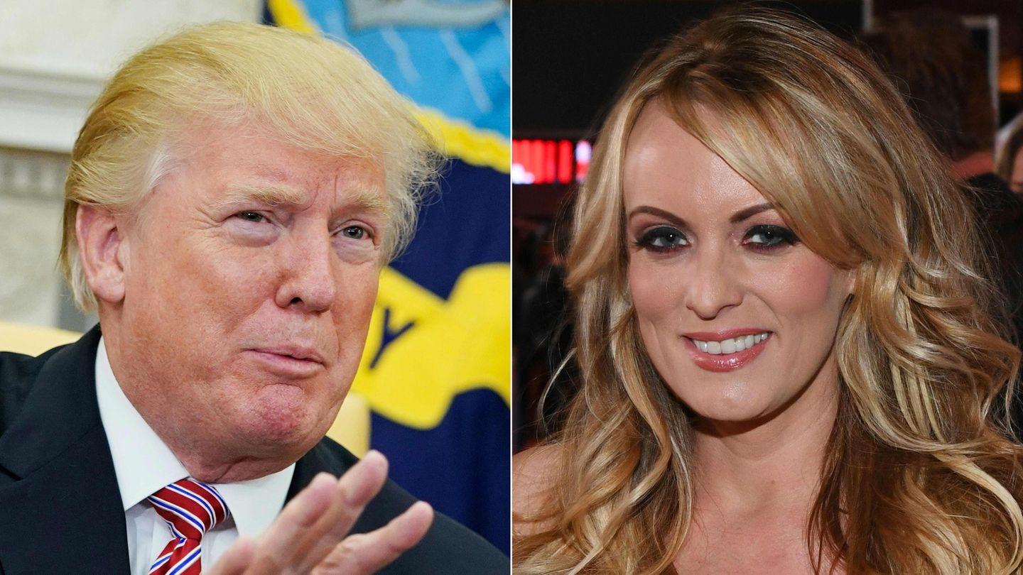 US-Pornodarstellerin Stormy Daniels und US-Präsident Donald Trump