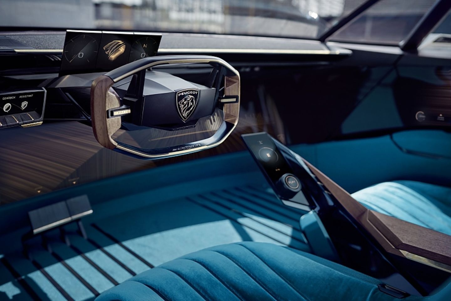 Das Cockpit des Peugeot e-Legend Concept 2018