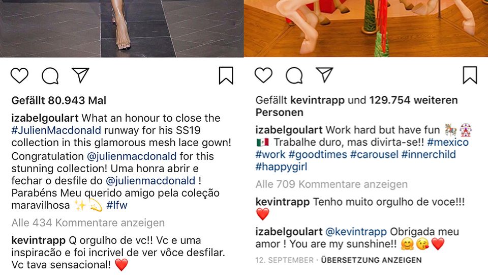 Fußballer liebt Supermodel: Kevin Trapp postet Herzchen und Liebeserklärungen auf Portugiesisch Kevin Trapp postet Herzchen und Liebeserklärungen auf Portugiesisch