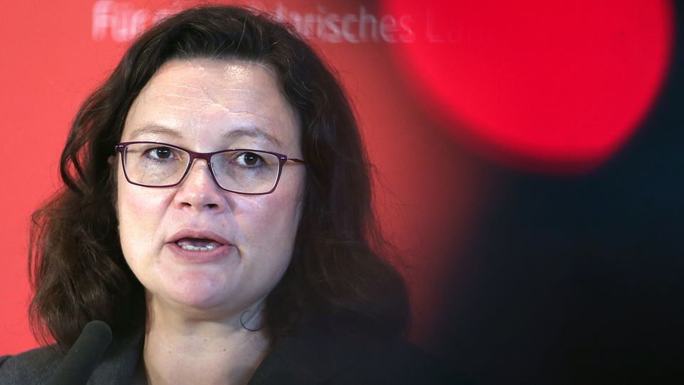 Andreas Nahles gesteht in dem Brief ein, sich in der Causa Maaßen geirrt zu haben