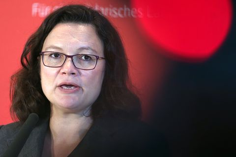 Andreas Nahles gesteht in dem Brief ein, sich in der Causa Maaßen geirrt zu haben