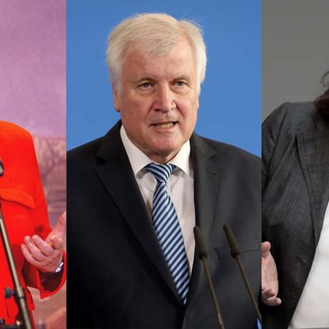 Angela Merkel, Horst Seehofer und Andrea Nahles verhandeln über Maaßen und die Zukunft der Koalition