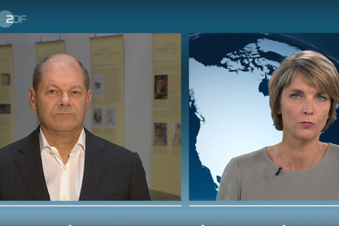 Olaf Scholz im Gespräch mit Marietta Slomka: "Herr Seehofer freut sich, dass da jetzt eine gute Lösung gefunden wurde"