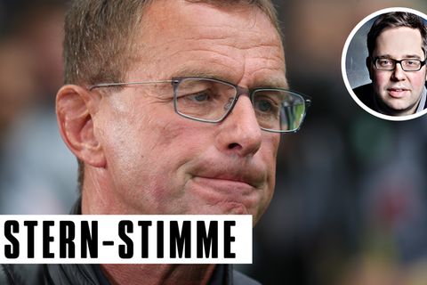 RB Leipzig-Trainer und Manager Ralf Rangnick kneift die Lippen zusammen