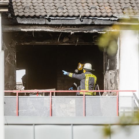 Die ausgebrannte Wohnung in Hamburg-Eißendorf