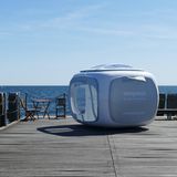 Sleepcube auf der Seebrücke Großenbrode an der Ostsee