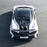 Die ausgefeilte Aerodynamik des McLaren 600LT in der Draufsicht