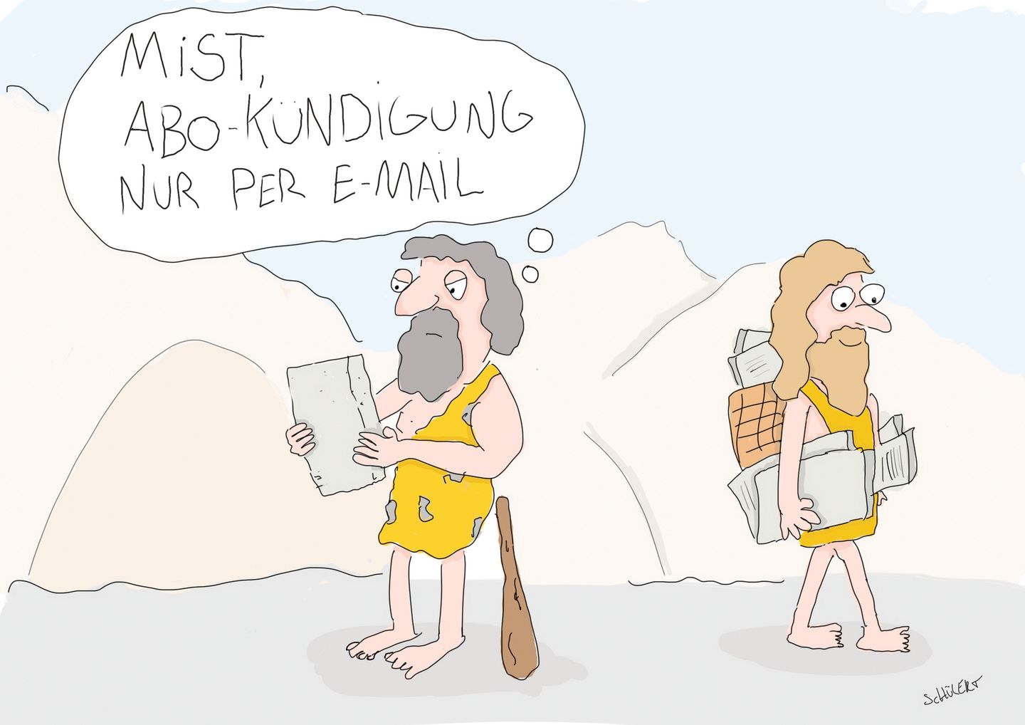 Cartoons von Tobias Schülert: Klimawandel - So schlecht geht es Frau Holle
