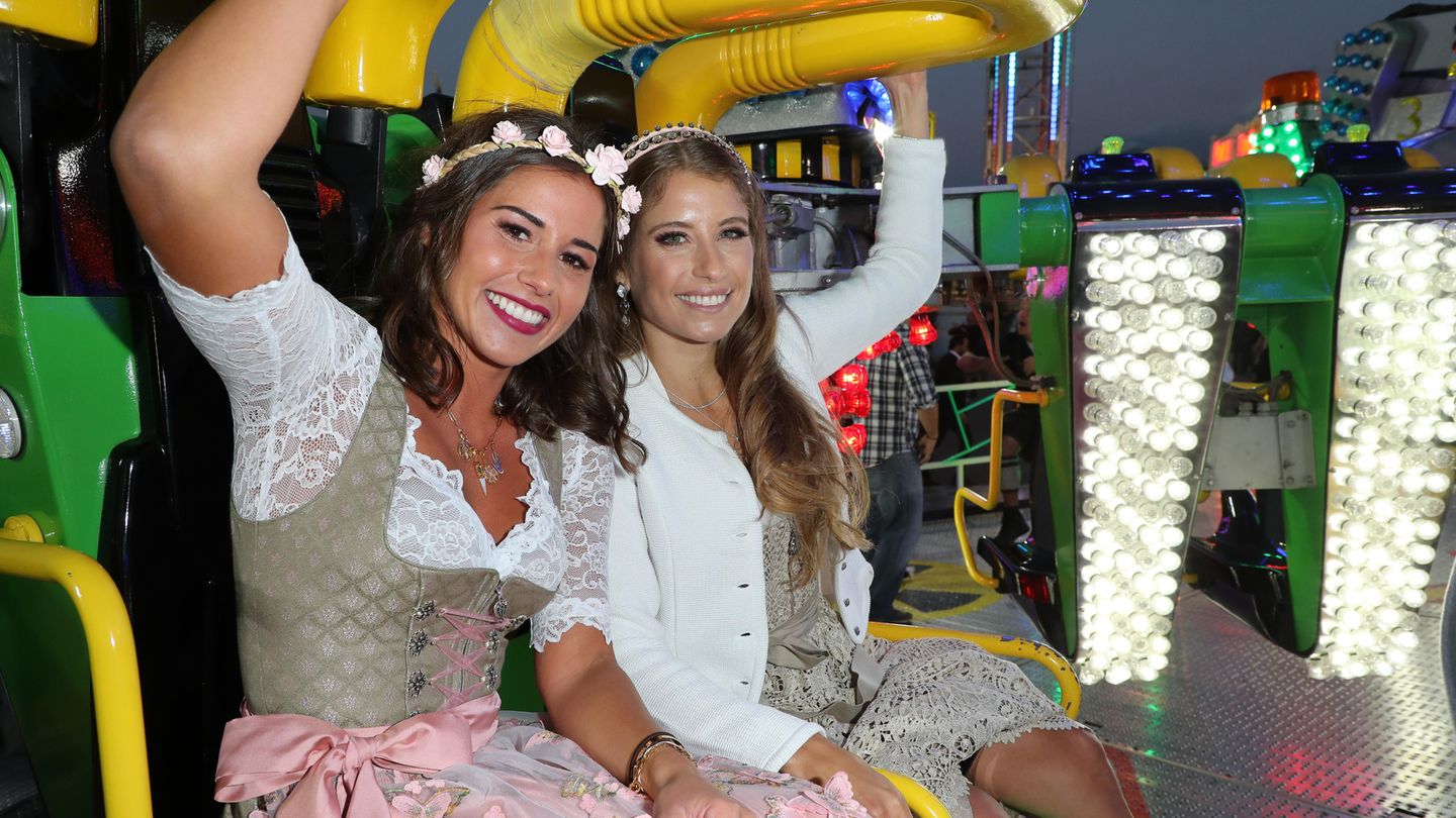Sarah Lombardi und Cathy Hummels verbrachten gemeinsam einen Tag auf der Wiesn. Für Lombardi war es eine Premiere, Hummels hingegen ist Oktoberfest-Profi und eigentlich jedes Jahr dabei