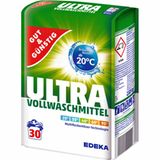 Platz 1  Edeka  Gut&Günstig  Ultra Vollwaschmittel  Note Gut (2,0)  Preis pro Wäsche : 13 Cent  Besonderheiten:  Sehr gut (1,5) bei Umwelteigenschaften