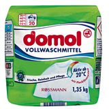 Platz 5  Rossmann  Domol   Vollwaschmittel   Note Gut (2,2)  Preis pro Wäsche : 13 Cent  Besonderheiten: -